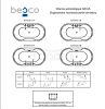 BESCO Wanna wolnostojąca Navia Matt B&W 140 + maskownica syfonu z przelewem biała #WAS-140NMBI